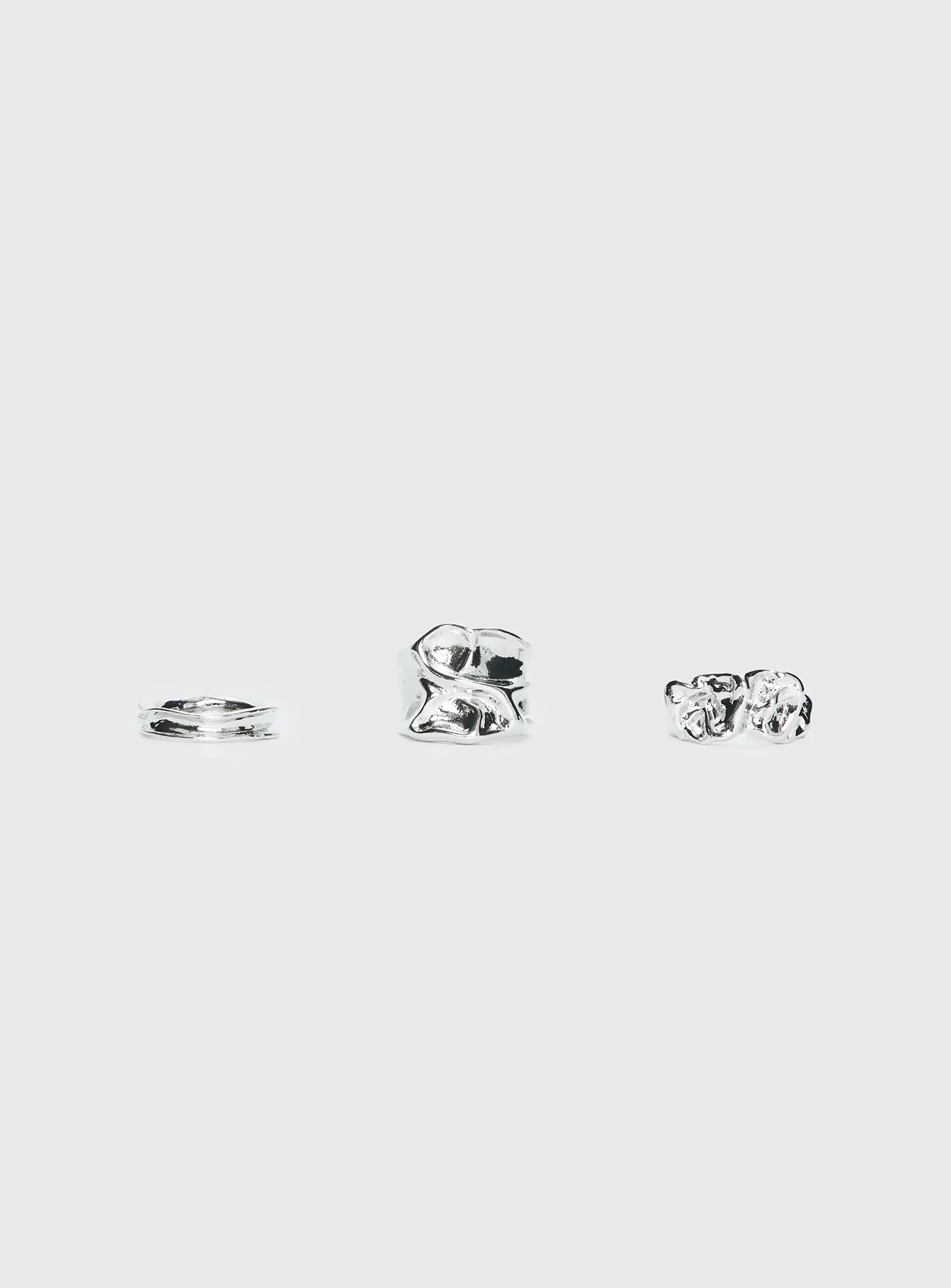 Two Young Hearts Ring Pack Silver