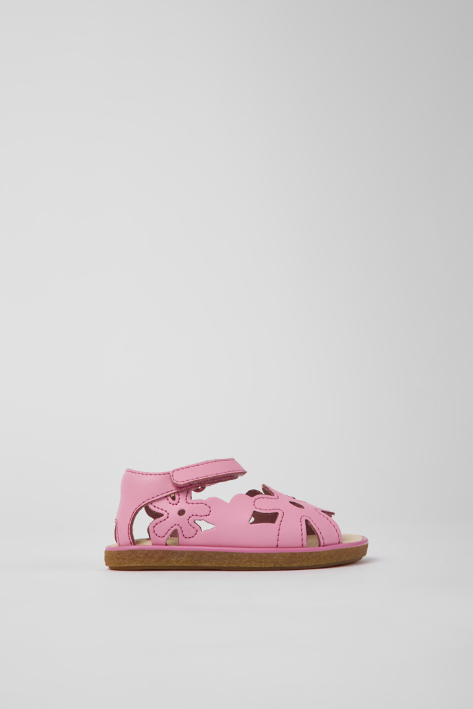 Twins Pink Leather Sandals for Boys