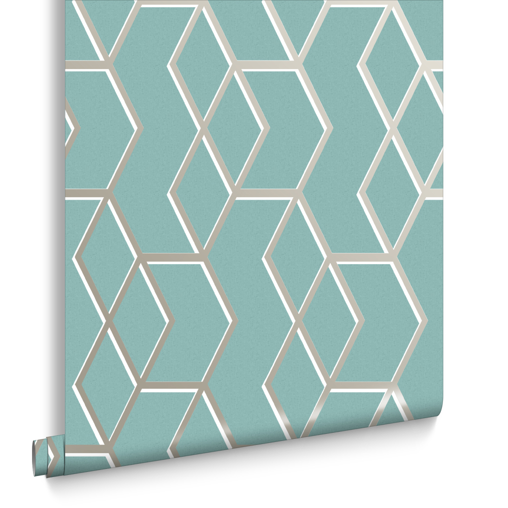 Graham & Brown  vliesbehang  Archetype Mint White Gold Graham & Brown  vliesbehang  Archetype Mint White Gold