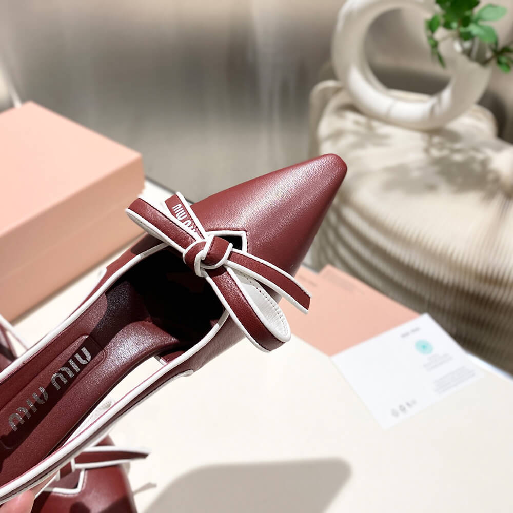 MiuMiu Nappa leather slingback pumps - Top Club