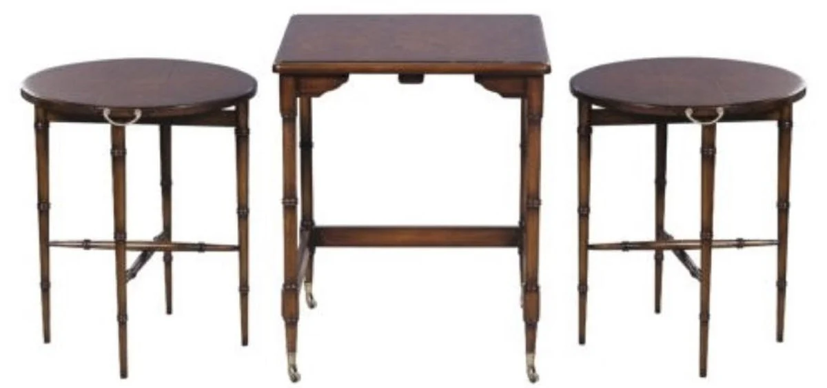 Luxury side table set brown / dark brown 48 x 48 x H. 59 cm - Hotel Furniture