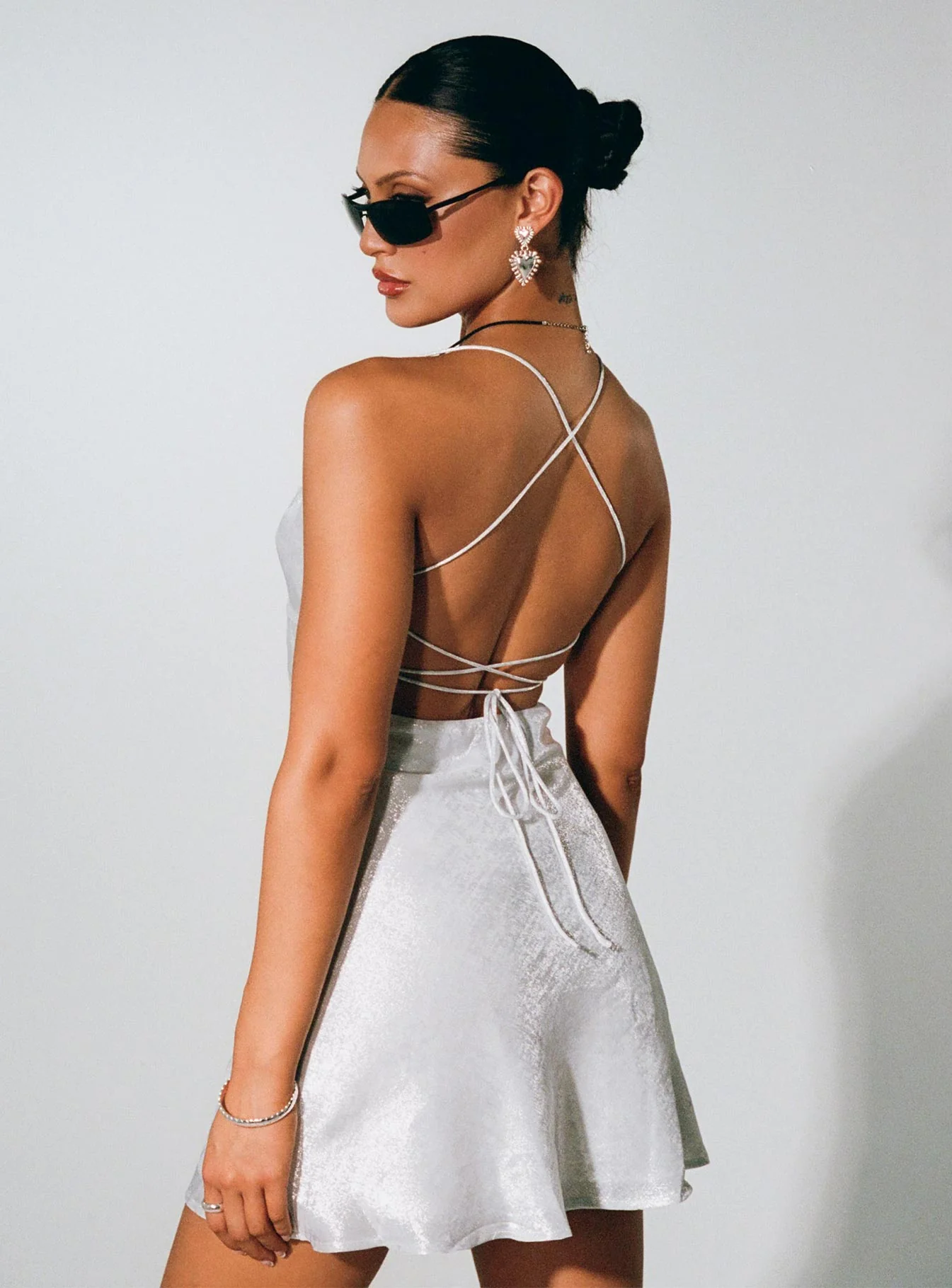 Clemence Mini Dress Silver