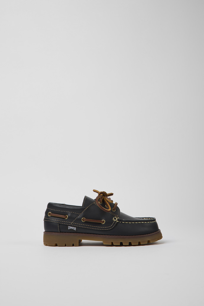 Compas Dark Blue Leather Shoes for Children