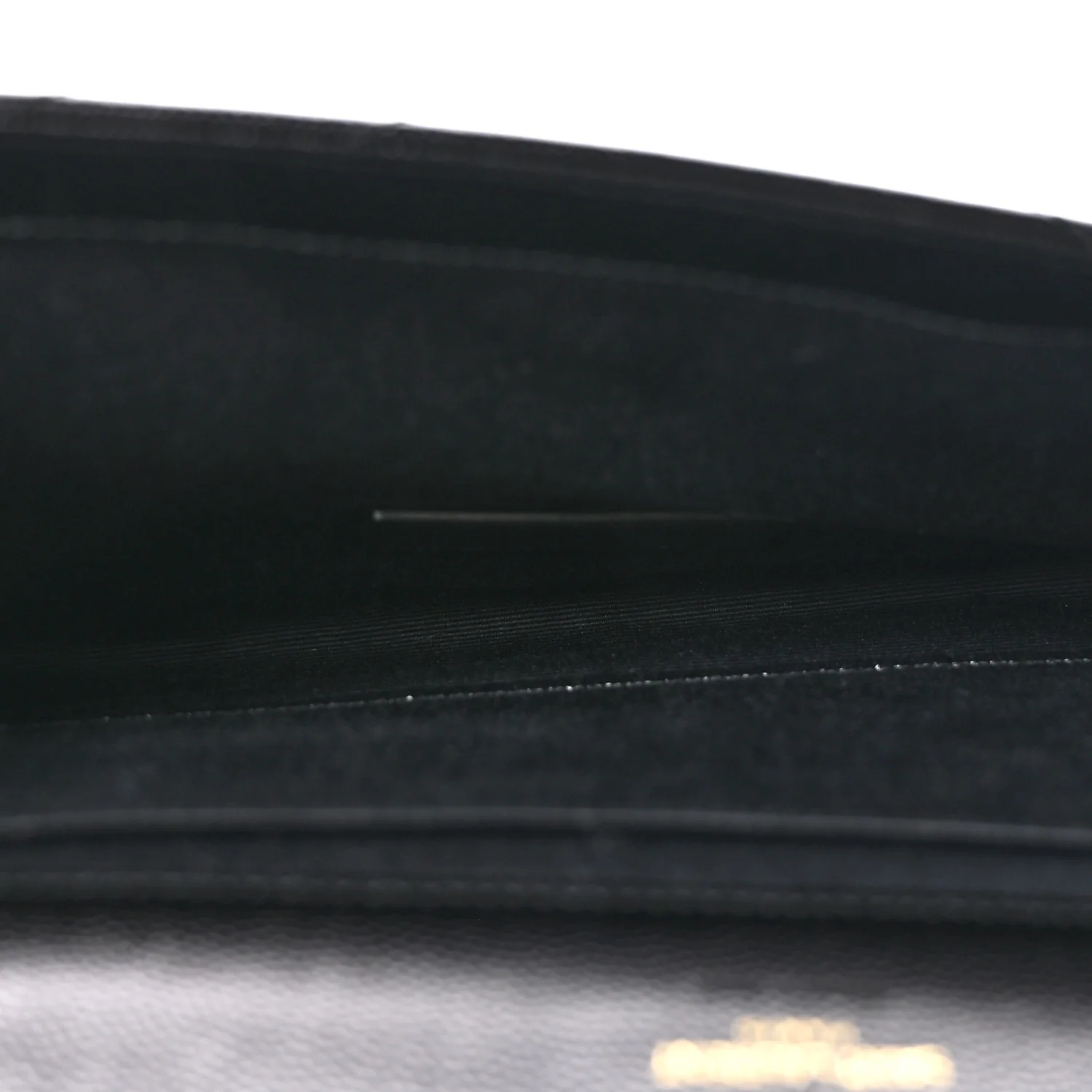 Grain De Poudre Matelasse Chevron Monogram Envelope Clutch Black - Top Club