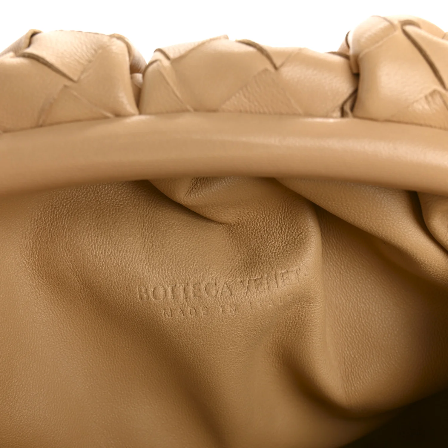 Nappa Maxi Intrecciato The Pouch Oversized Clutch Almond - Top Club