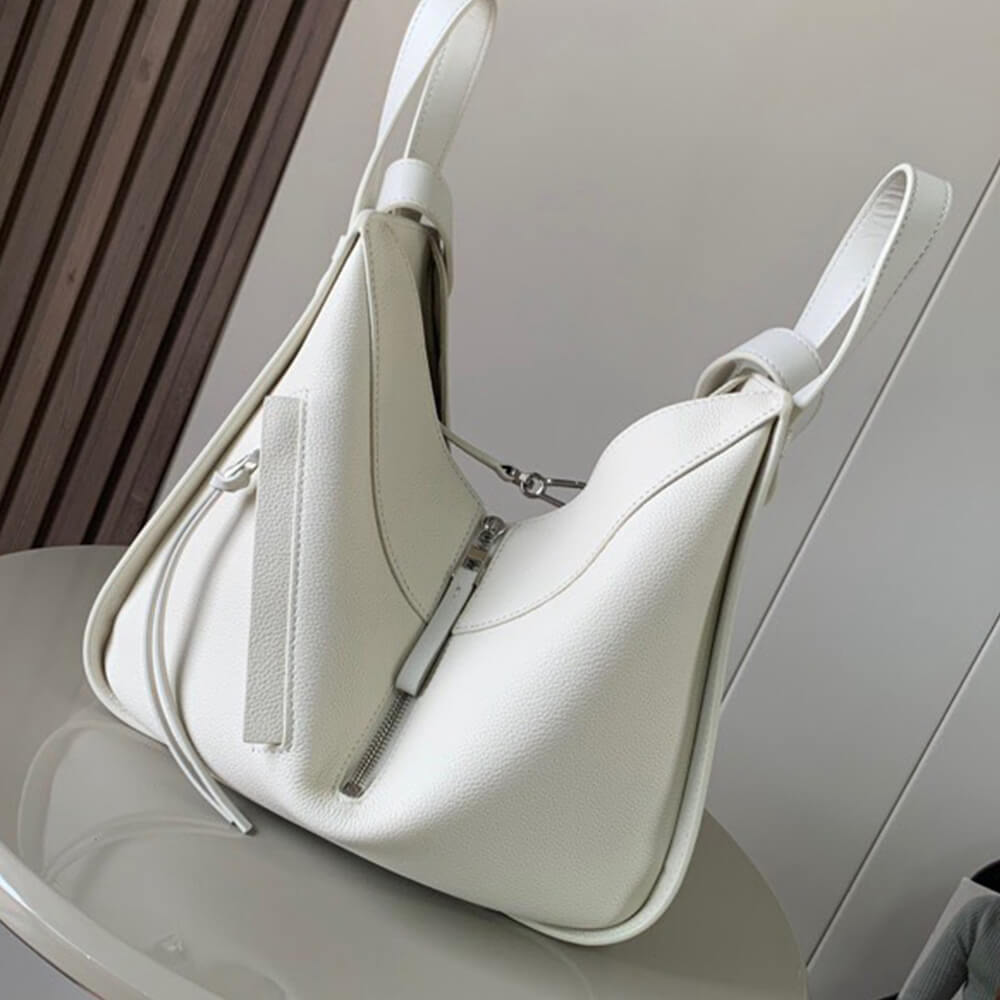 Small Hammock bag in soft grained calfskin(HIGH-END GRADE) - Top Club