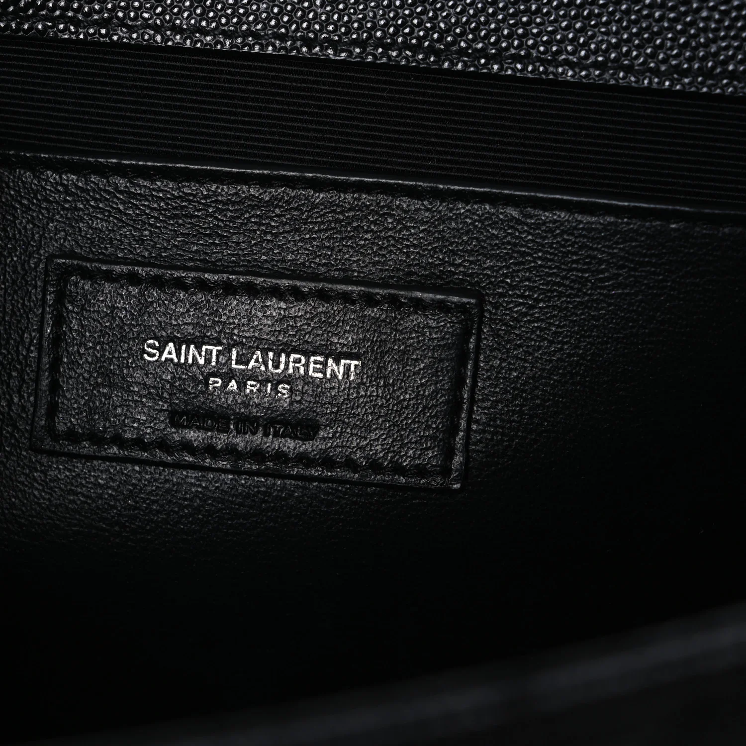 Grain De Poudre Textured Mixed Matelasse Triquilt Medium Monogram Satchel Black - Top Club