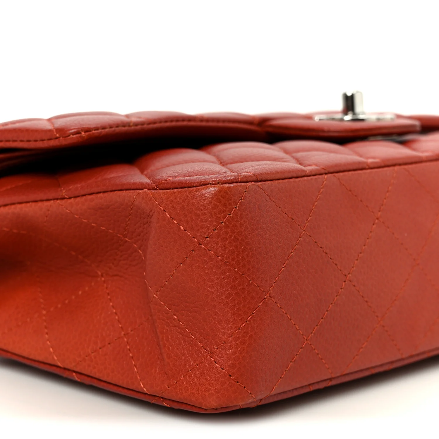 Caviar Quilted Medium Double Flap Red - Top Club