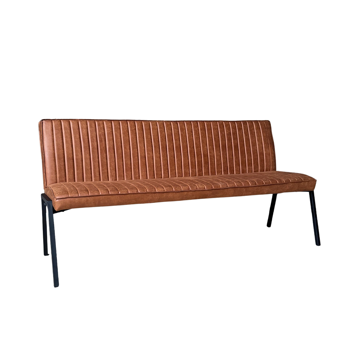 Eetkamerbank Stripes Cognac 185 cm