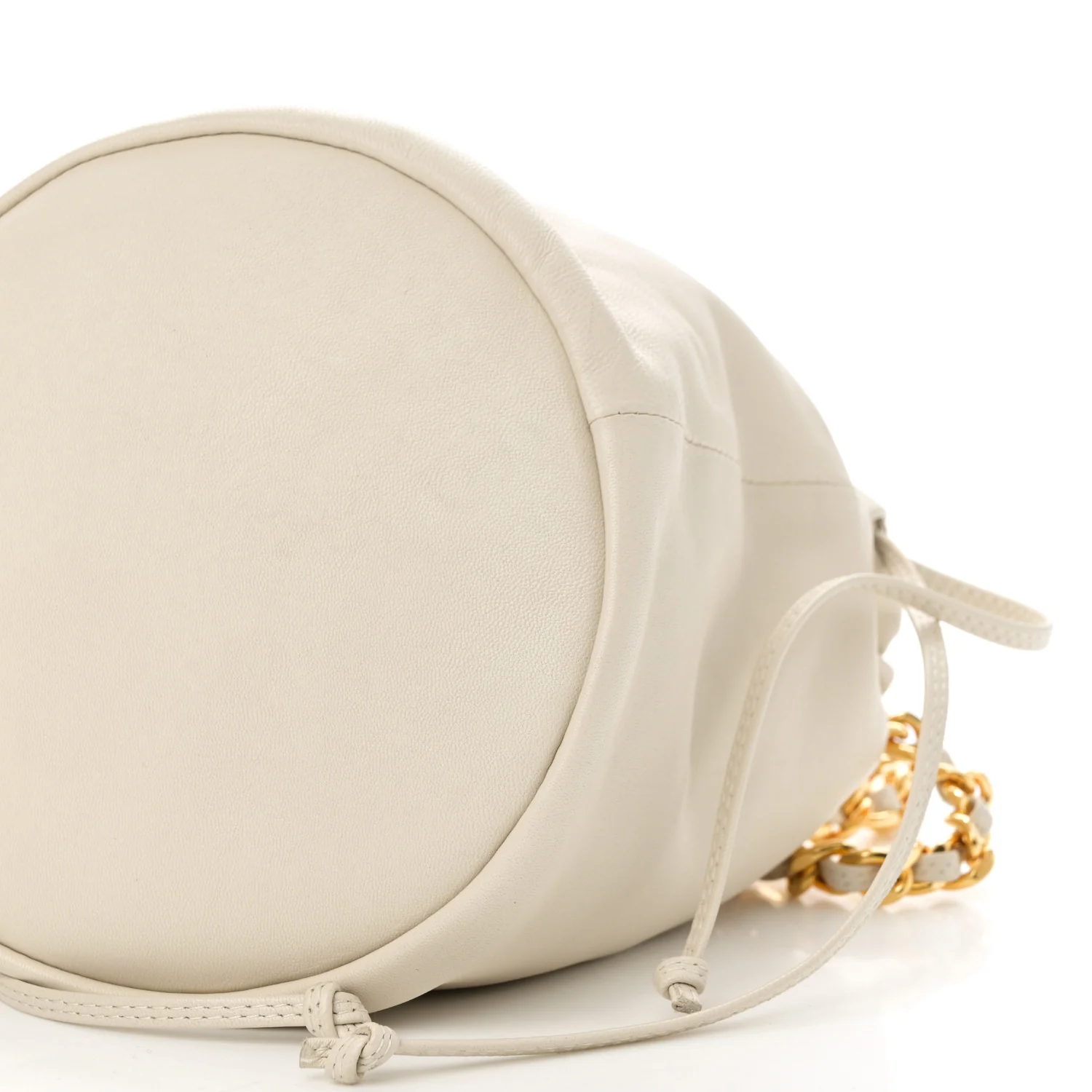 Smooth Calfskin Aria Bucket Bag Off White - Top Club