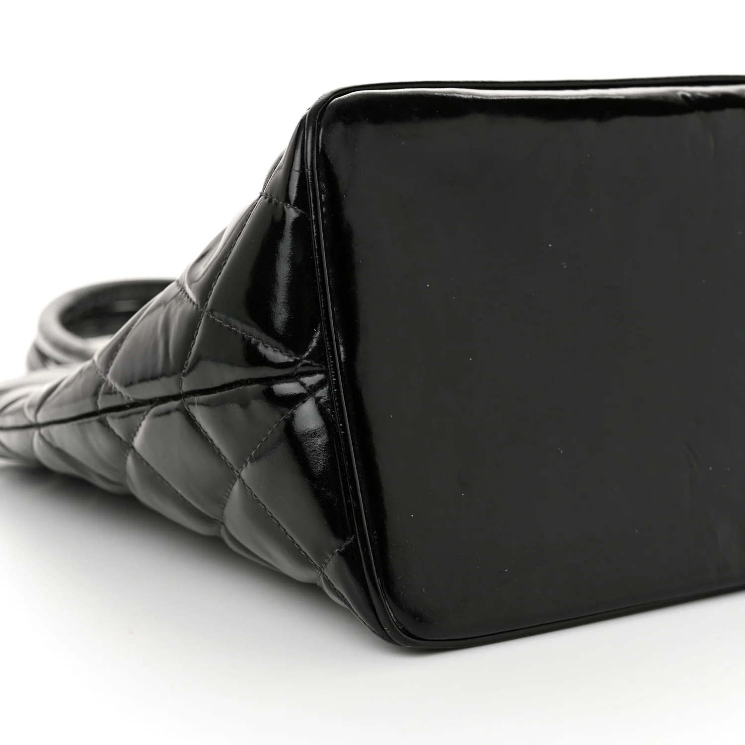 Patent Medallion Tote Black - Top Club