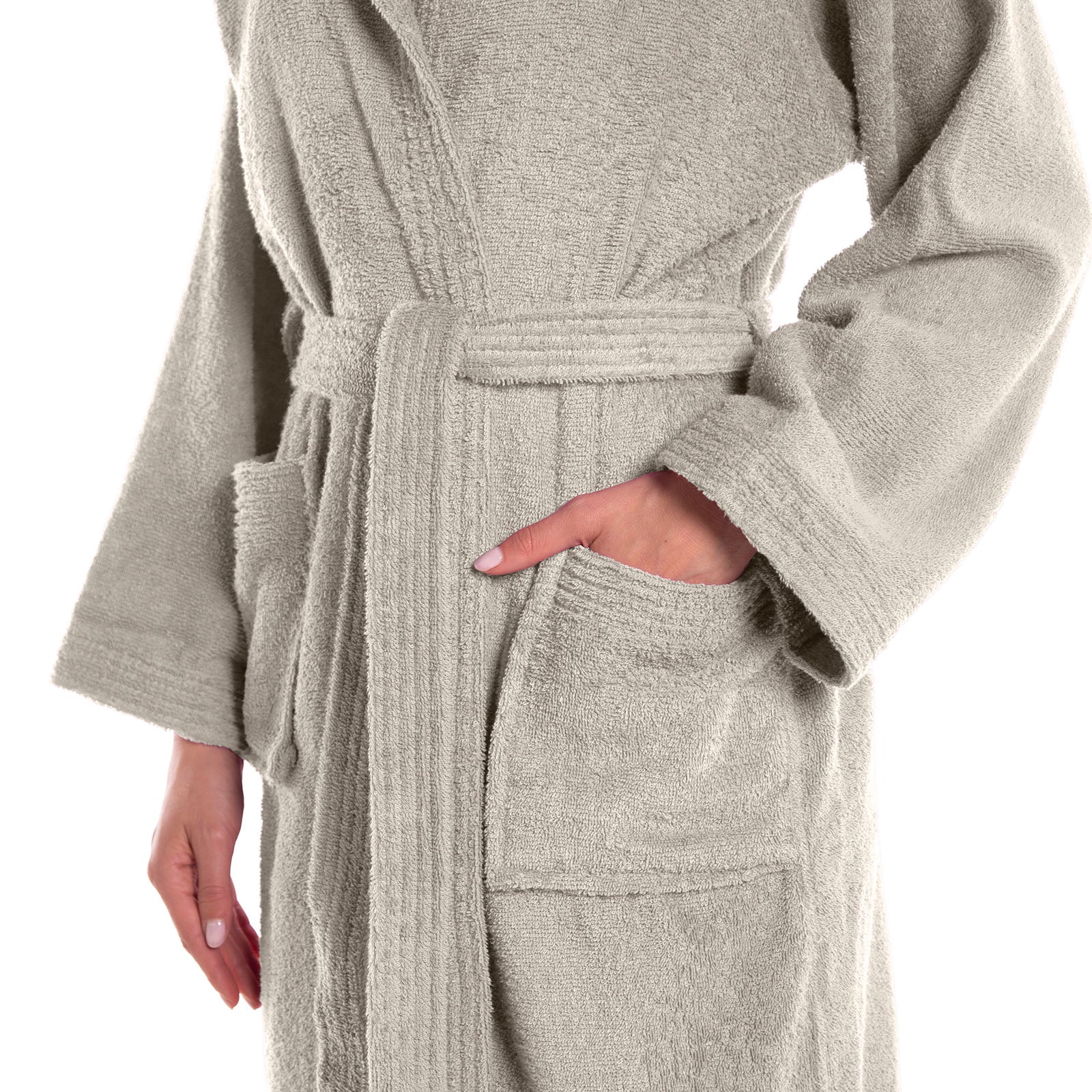 Accappatoio Con Cappuccio In Cotone Minorca 3Xl Naturale Spugnissima