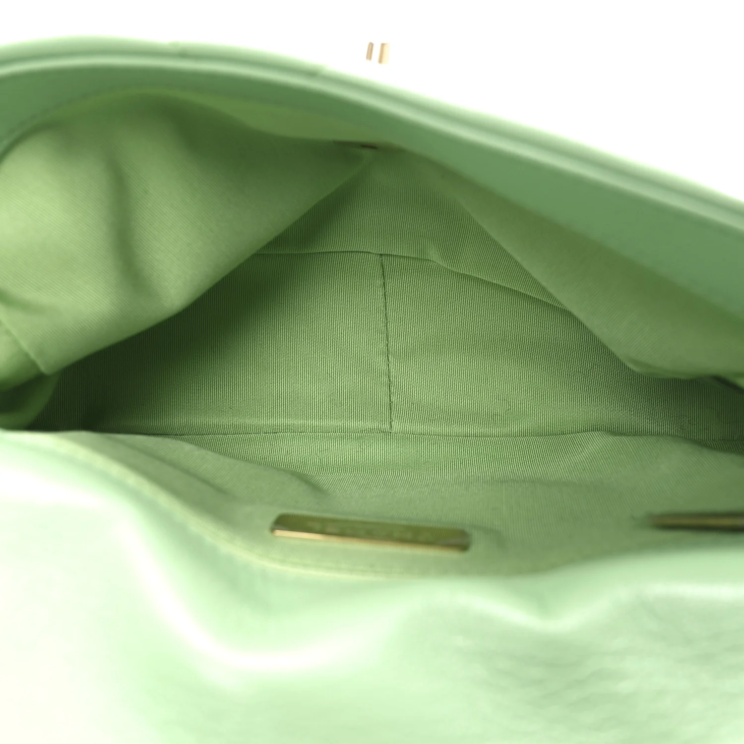 Goatskin Quilted Medium Chanel 19 Flap Light Green - Top Club