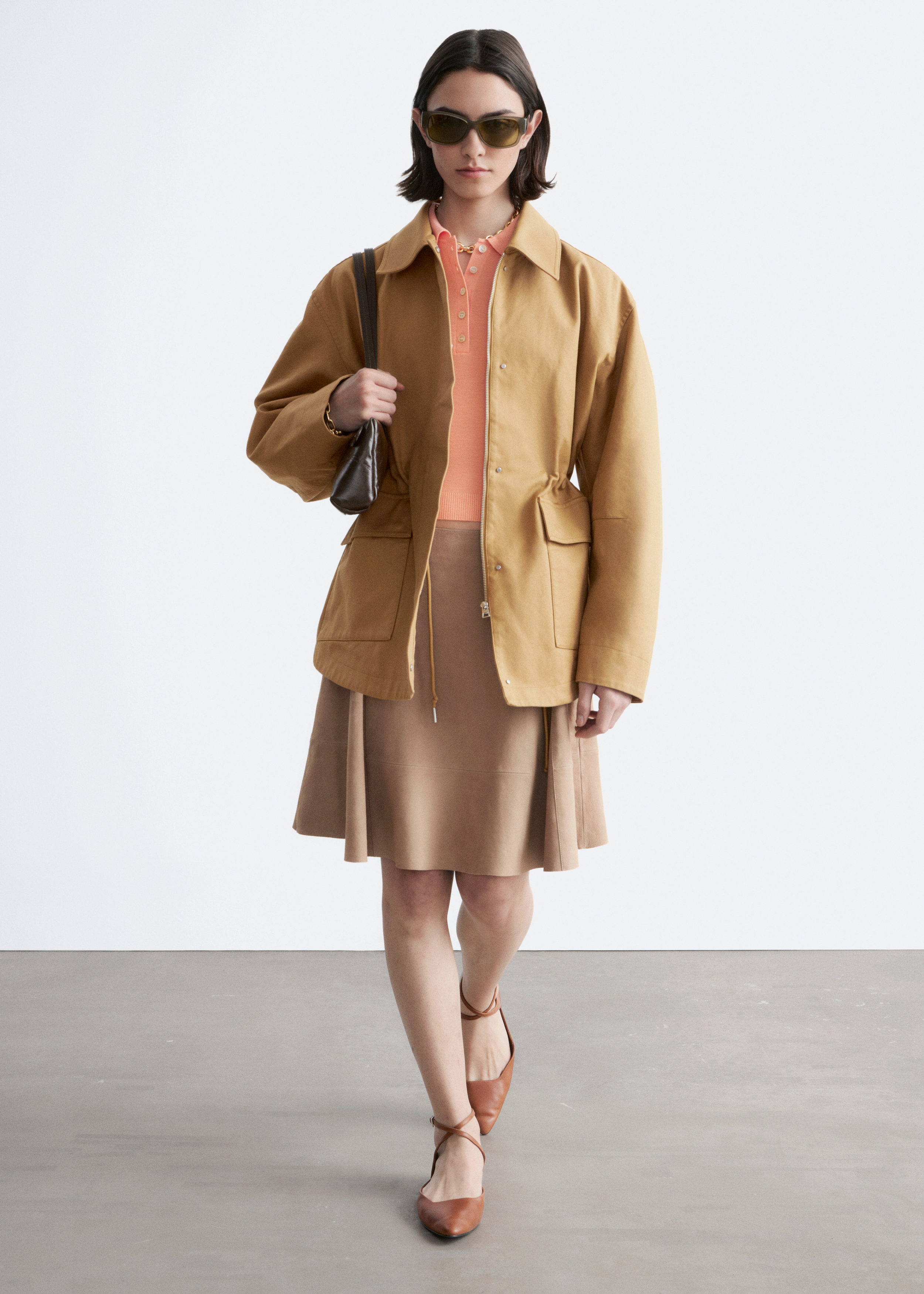 & Other Stories OVERSIZED DRAWSTRING UTILITY JACKET