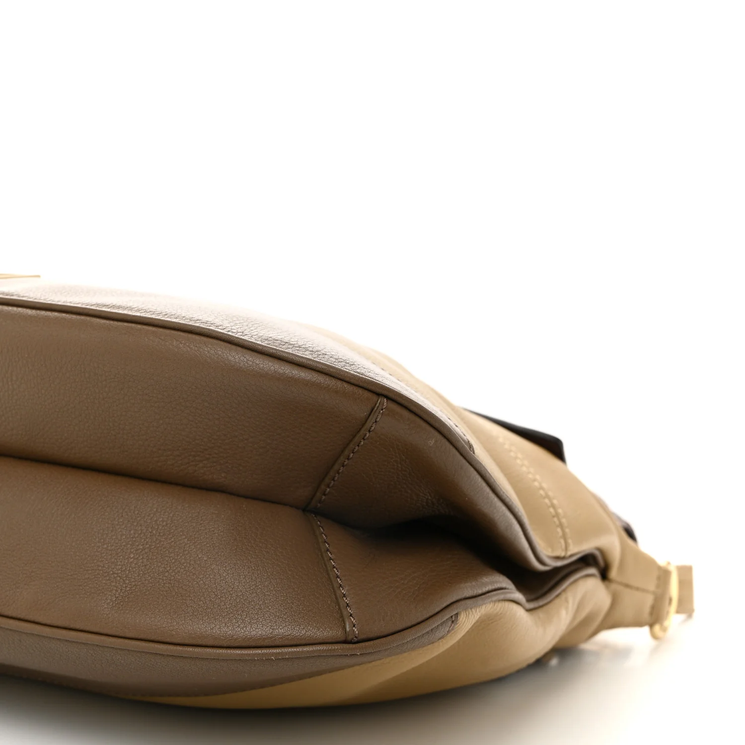 Calfskin Double Handles Hobo Brown - Top Club
