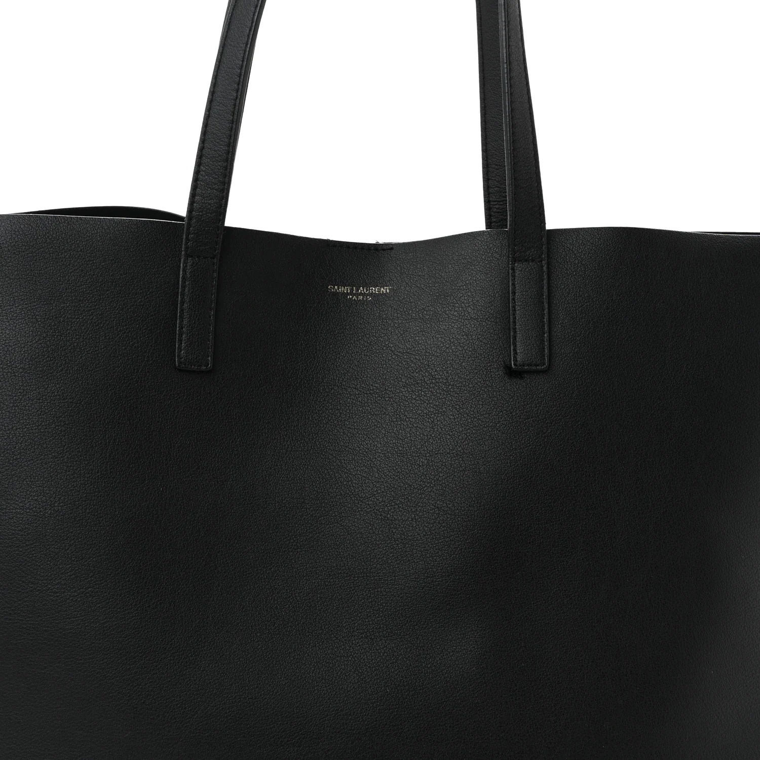 Calfskin Large Shopping Tote Black - Top Club