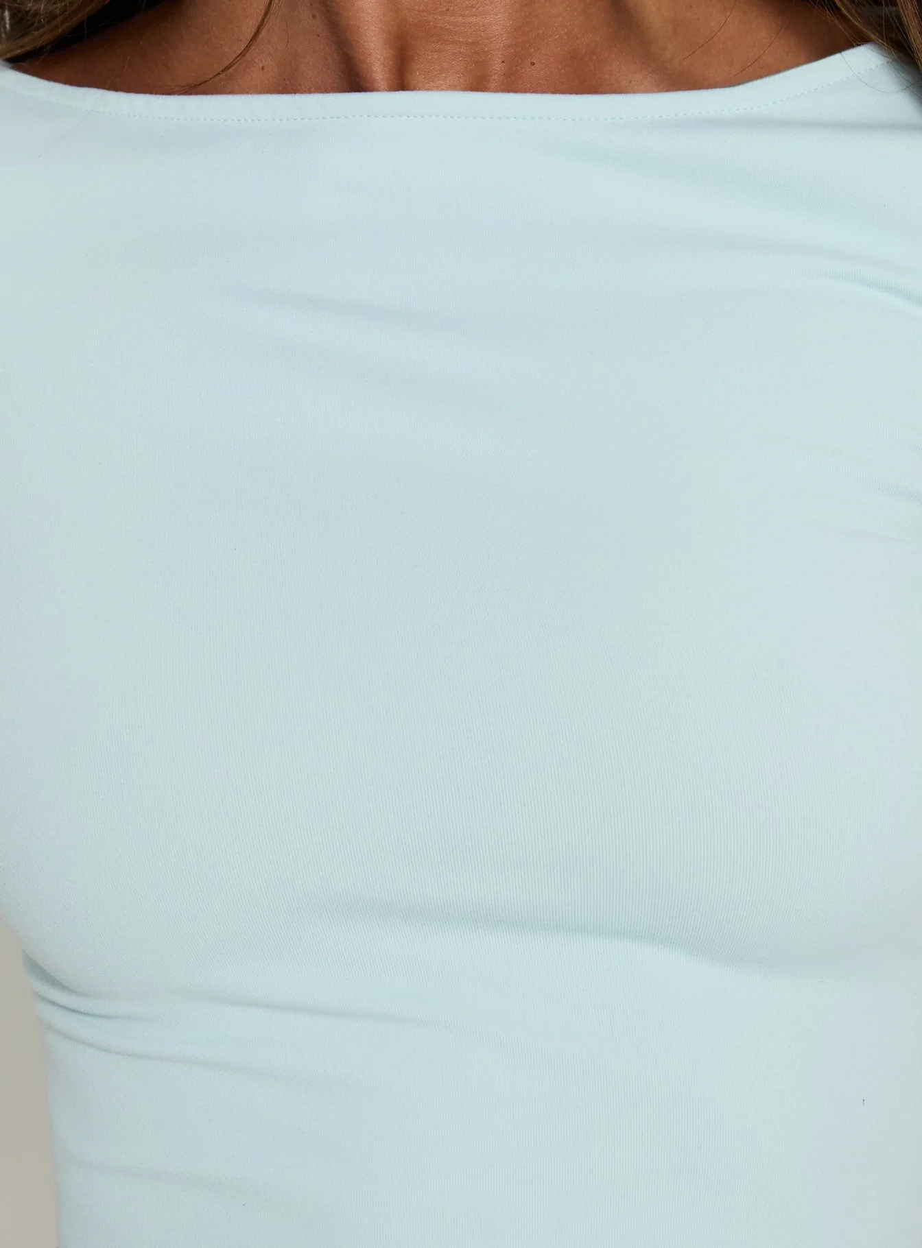 Brendolyn Boatneck 3/4 Sleeve Top Icy Blue