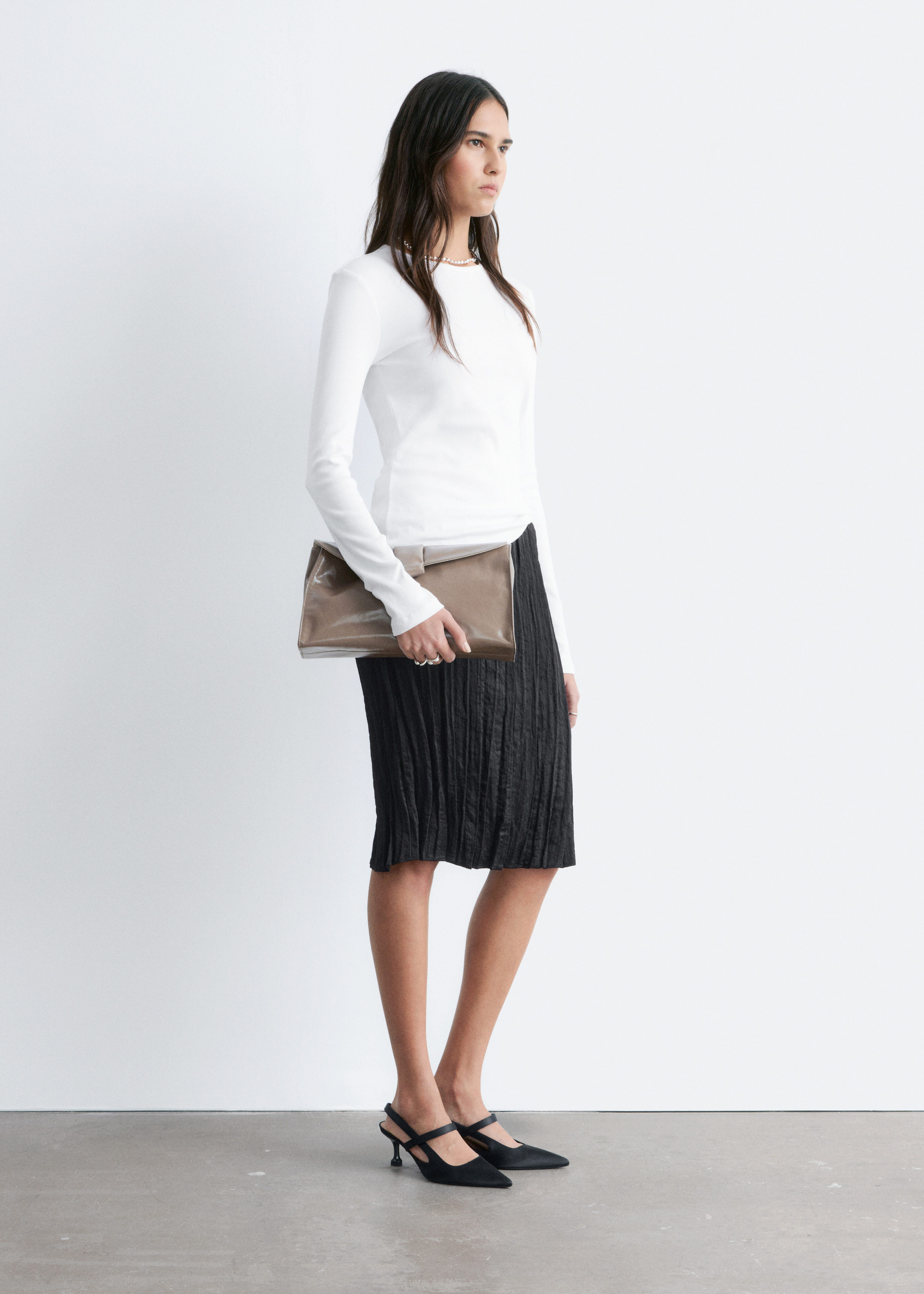 & Other Stories RIBBED LONG-SLEEVE TOP