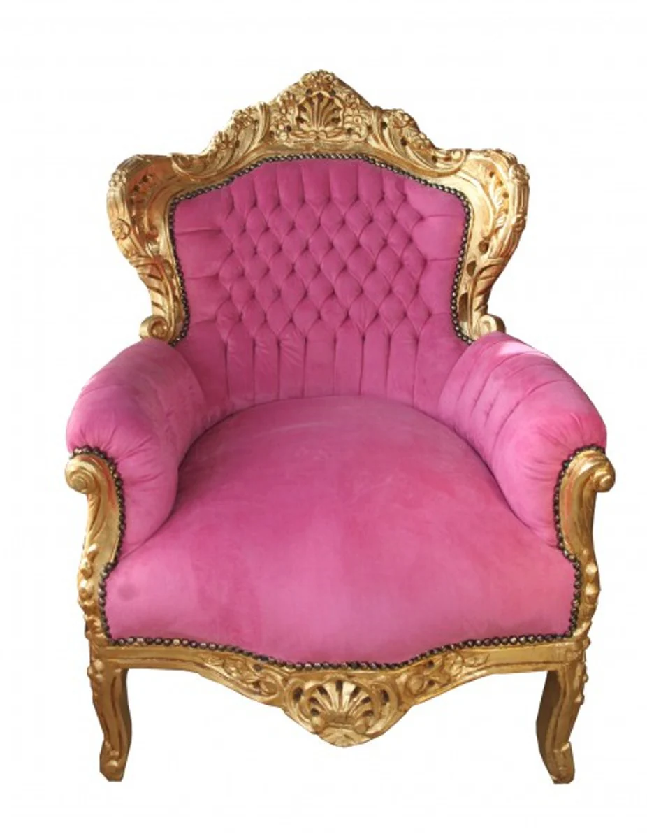 Baroque armchair King Pink / Gold - furniture in antique style