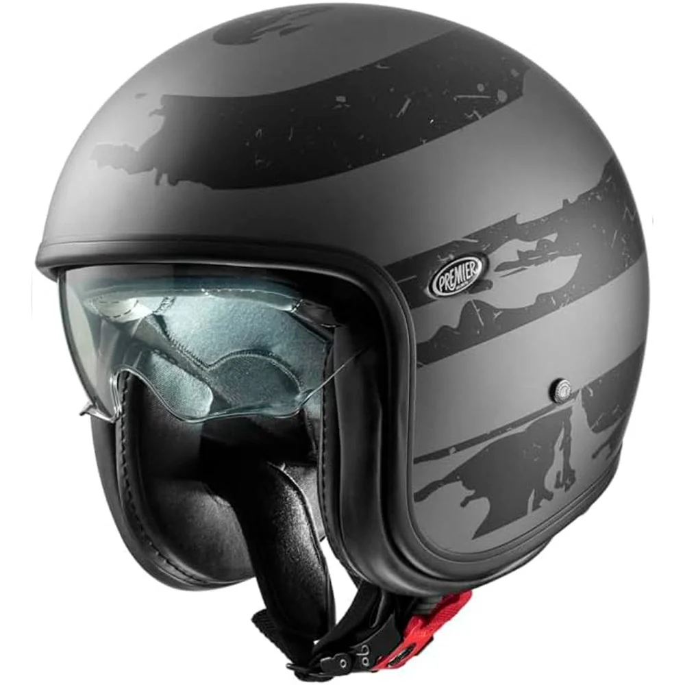 CASCO JET PREMIER VINTAGE US 17 BM - GRIS / NEGRO