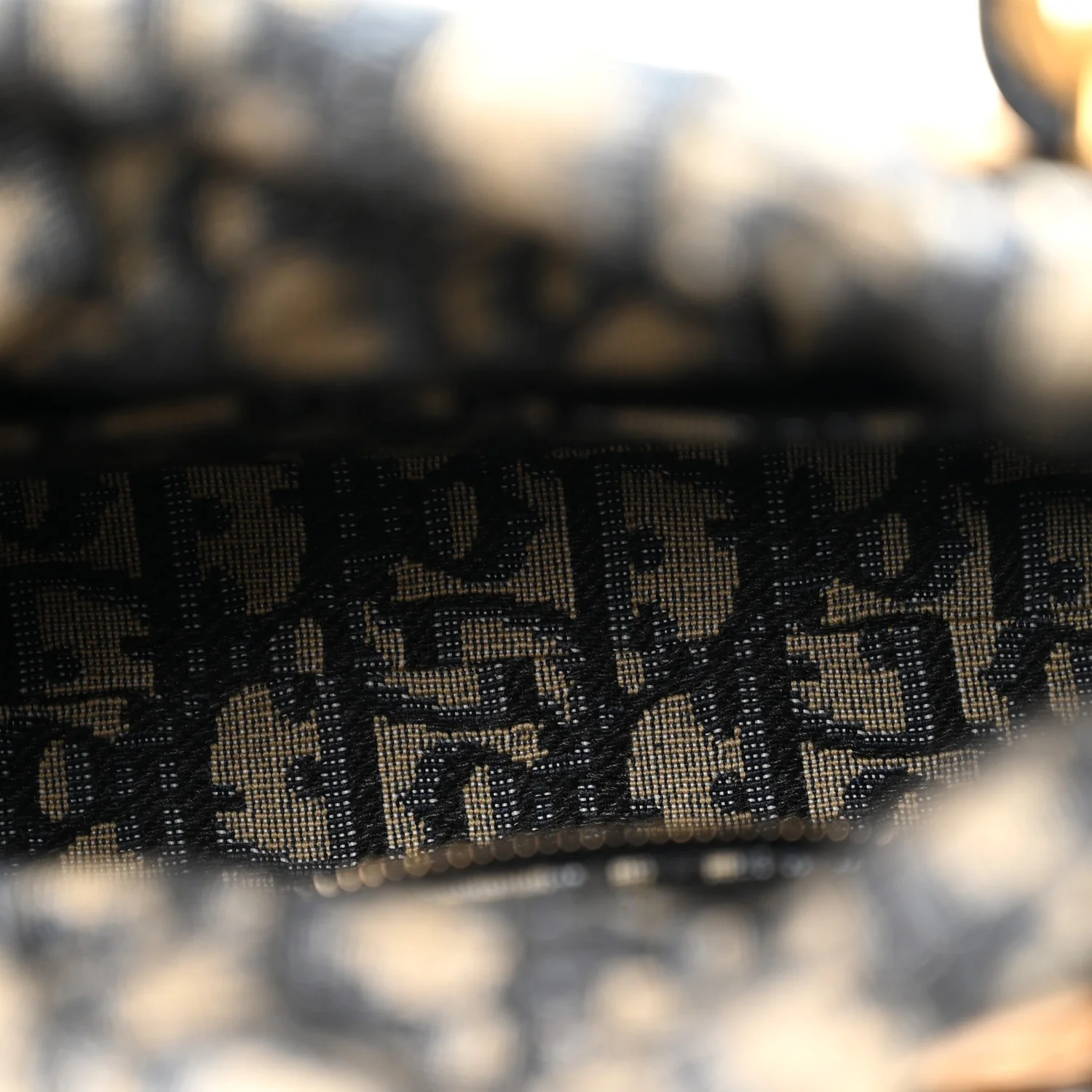 Wicker Oblique Mini Lady Dior Bag Blue - Top Club