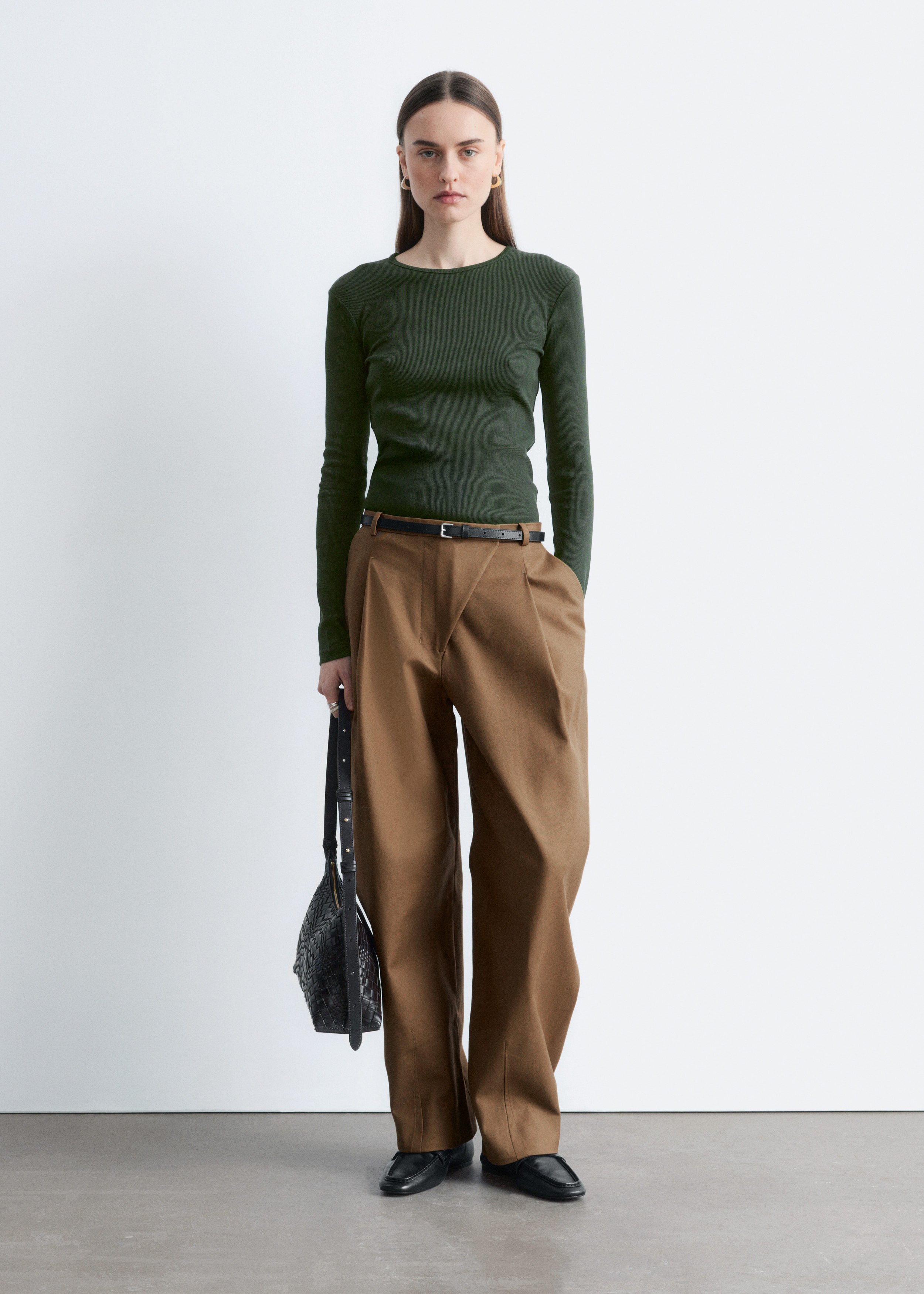 & Other Stories RIBBED LONG-SLEEVE TOP
