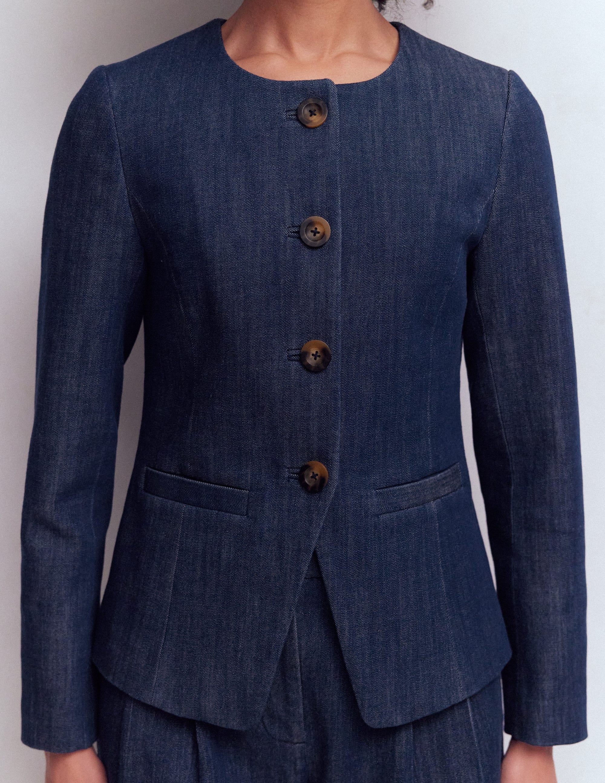Hampstead Blazer aus Baumwoll-Twill-Marineblau