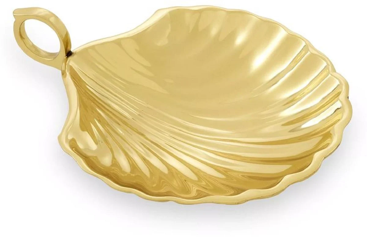 Luxury serving tray in shell shape brass 15.5 x 12.5 x H. 3 cm - Gastronomy tray - Gastronomy accessories - Restaurant accessories - Hotel accessories - Luxury quality