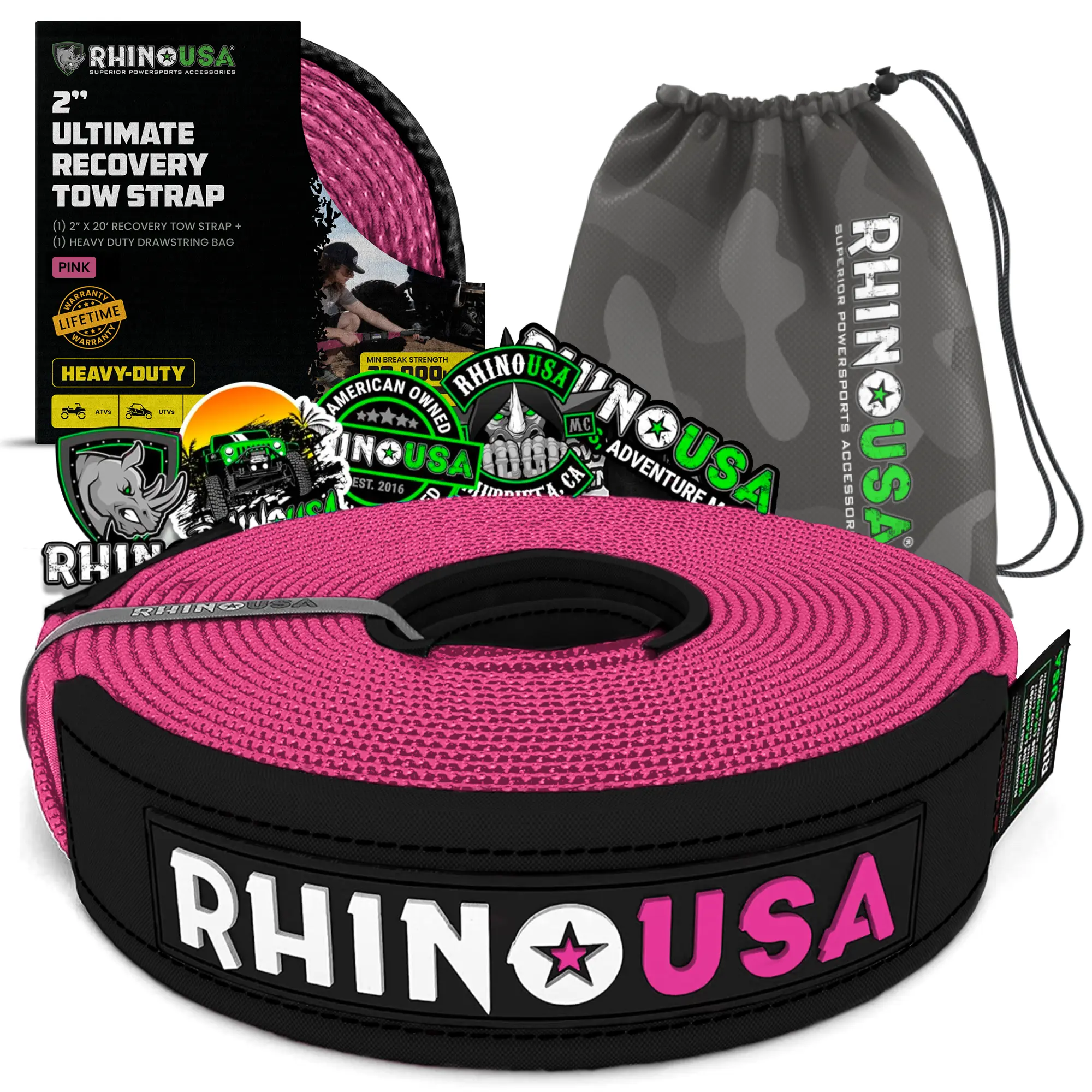 Rhino USA Ultimate Recovery Tow Strap 2