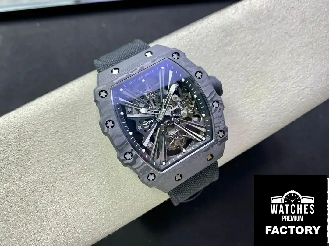 Richard Mille RM12-01 RM Factory Black Tourbillon Skeleton Dial