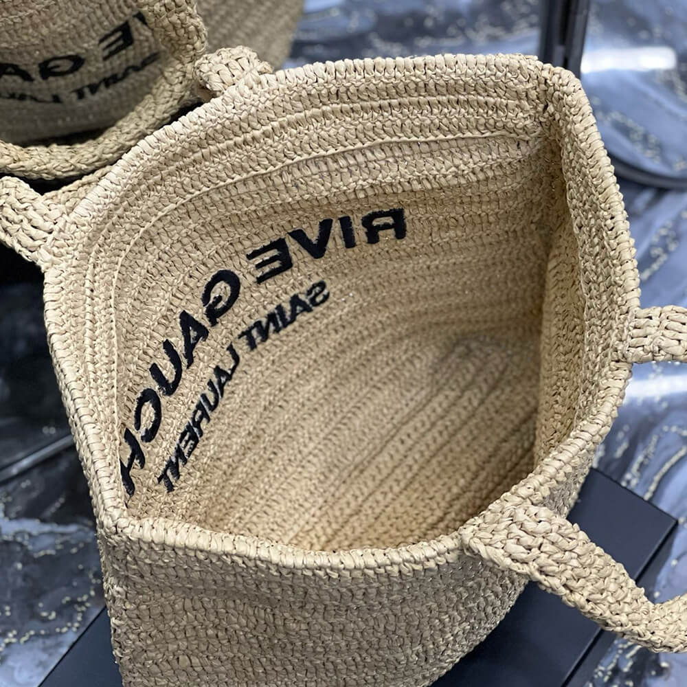 YSL RIVE GAUCHE TOTE IN RAFFIA(HIGH-END GRADE) - Top Club