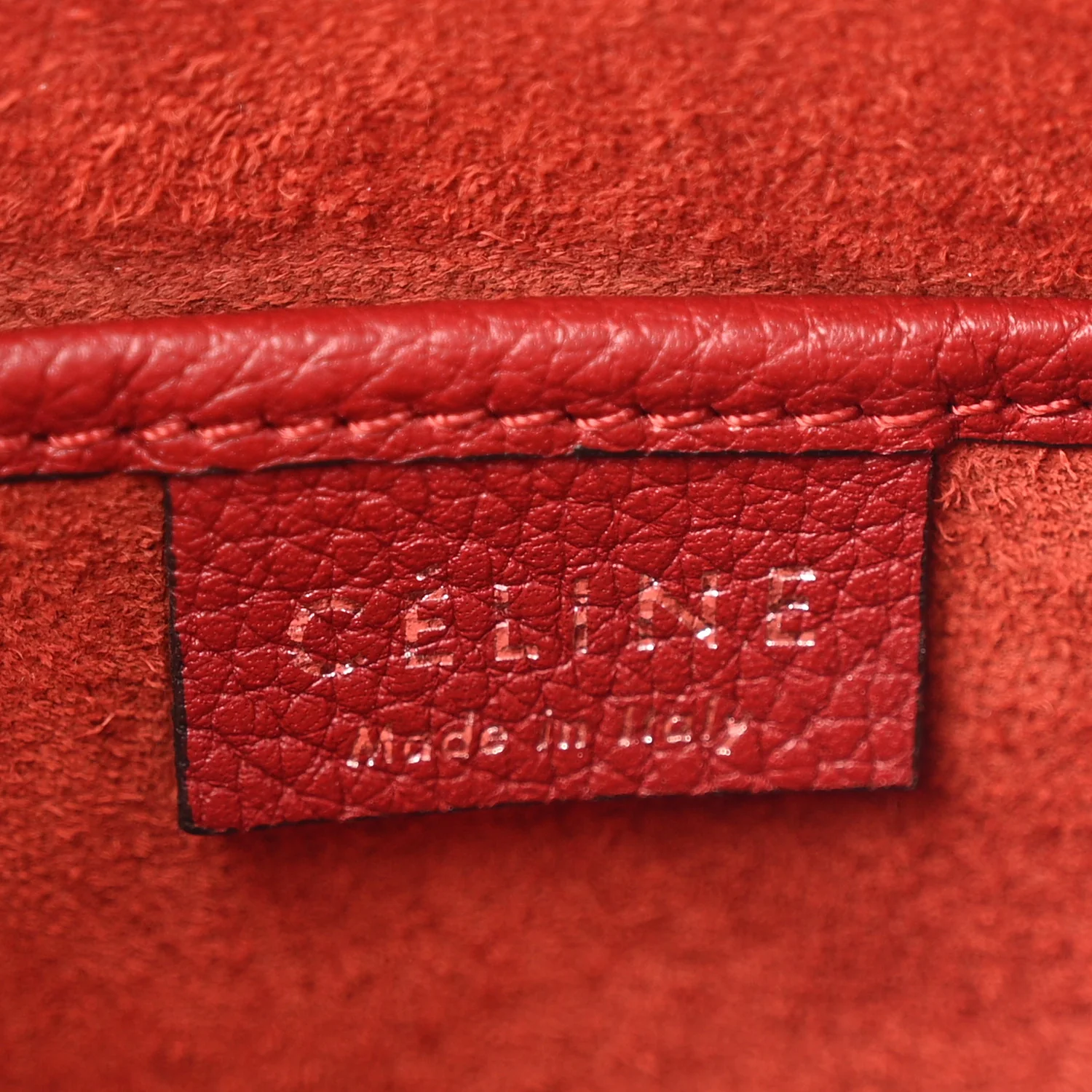 Drummed Calfskin Nano Luggage Merlot - Top Club