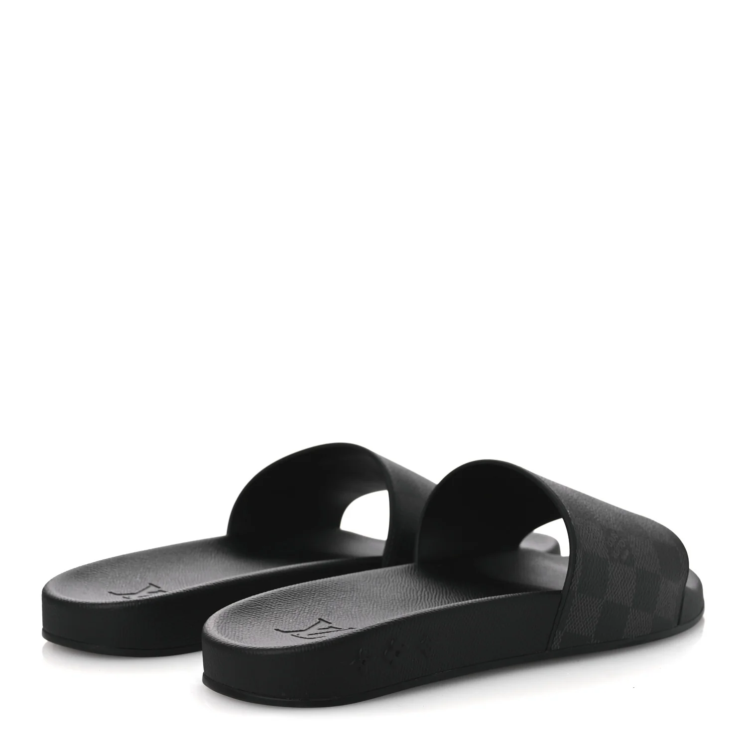 Damier Graphite Mens Waterfront Slide Sandal 9 Black - Top Club