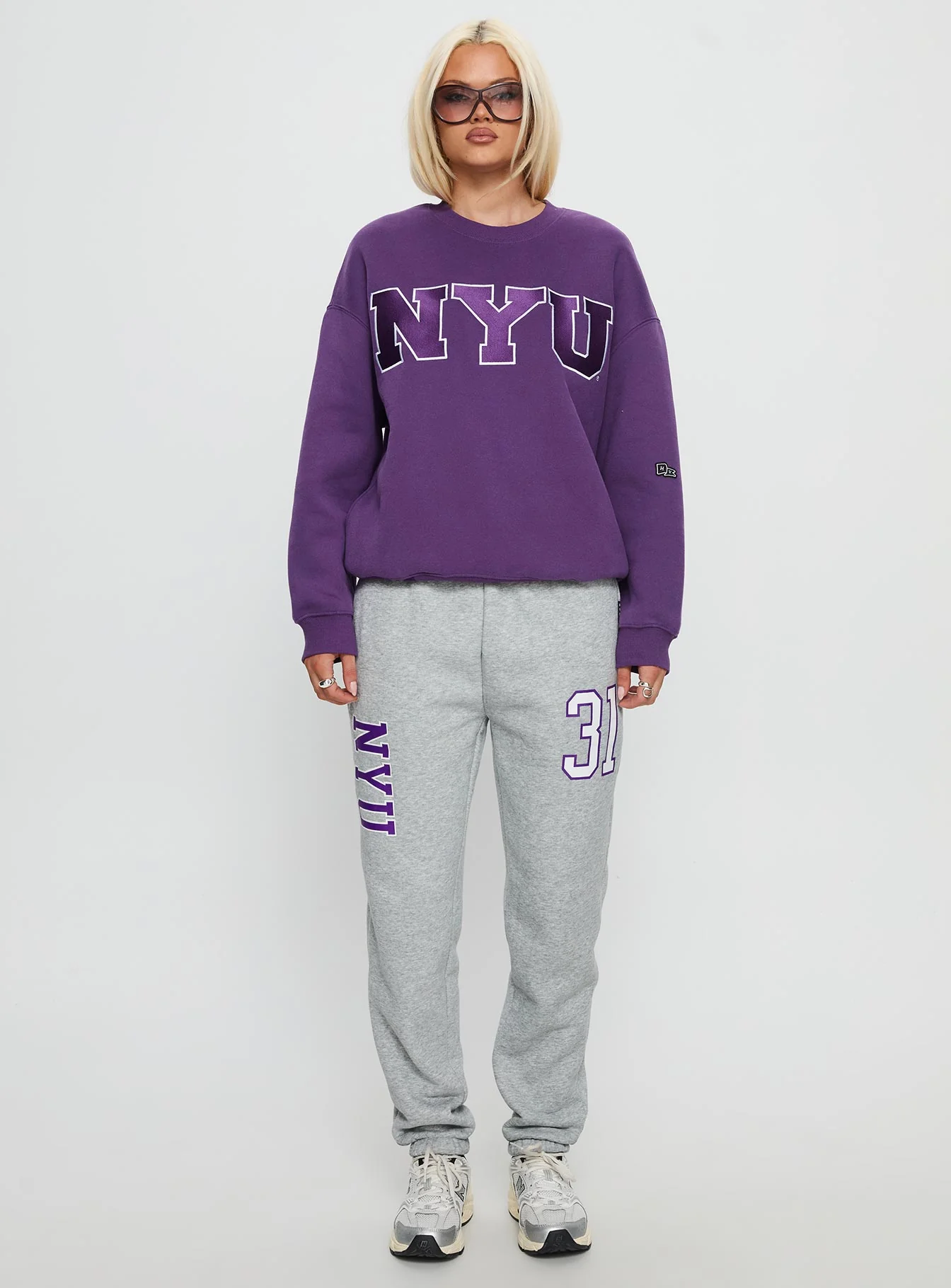 NYU Basic Sweatpants Heather Grey