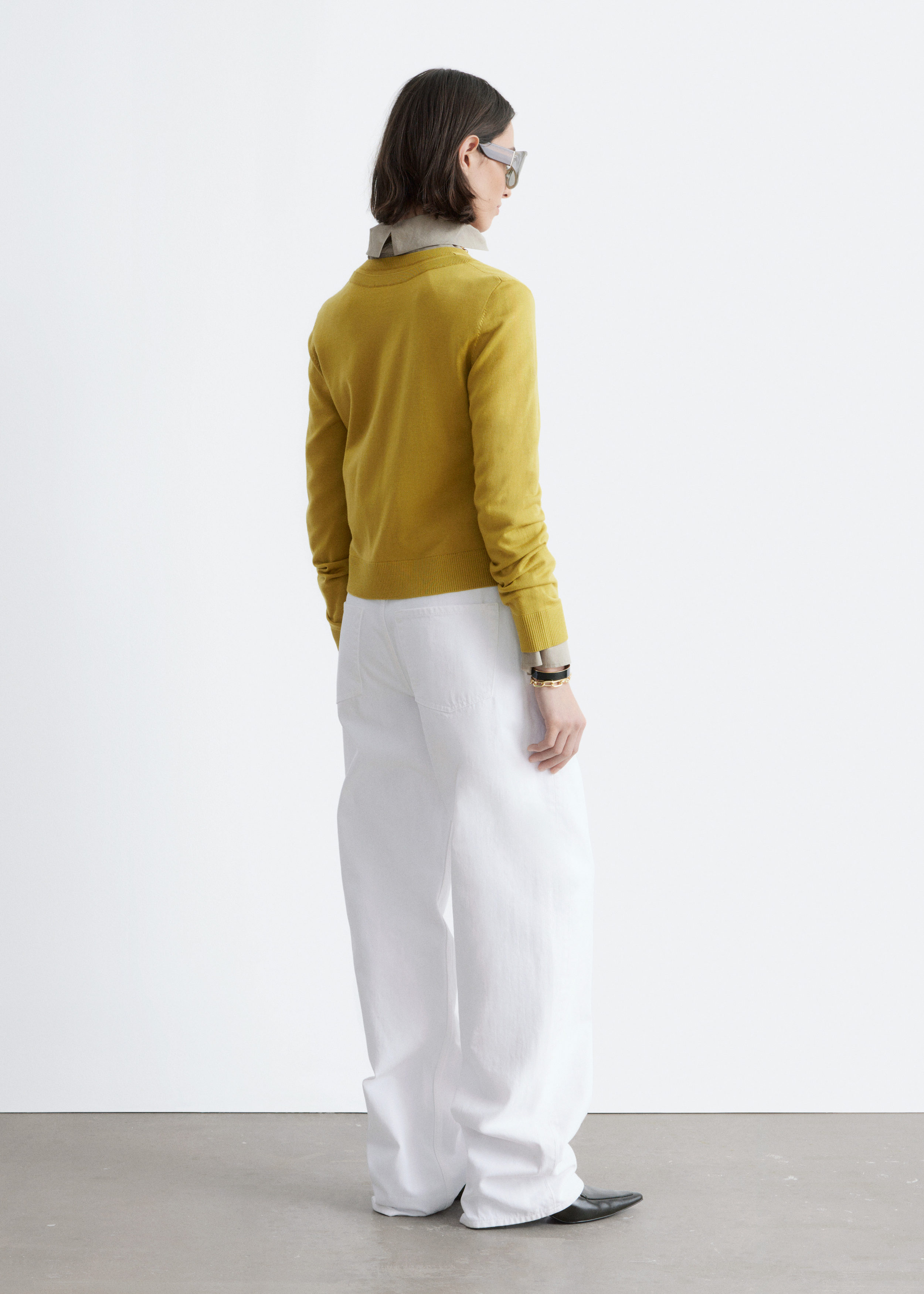 & Other Stories DOUBLE-LAYER MERINO WOOL CARDIGAN