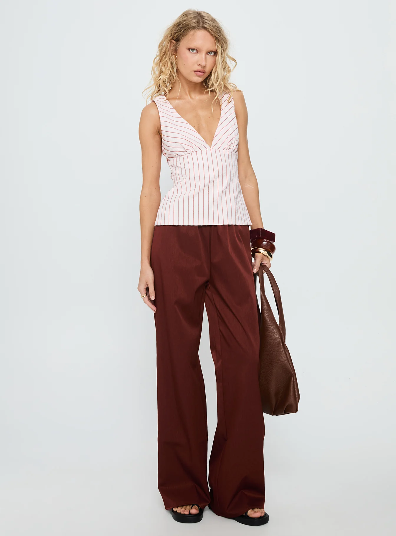 Dorie Straight Leg Pants Chocolate