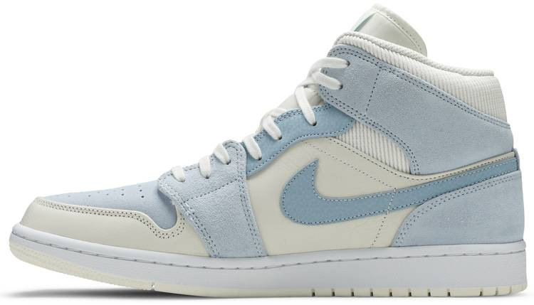 Air Jordan 1 Mid SE  Sail Light Blue  DA4666-100 - Sneaker Replica Workshop
