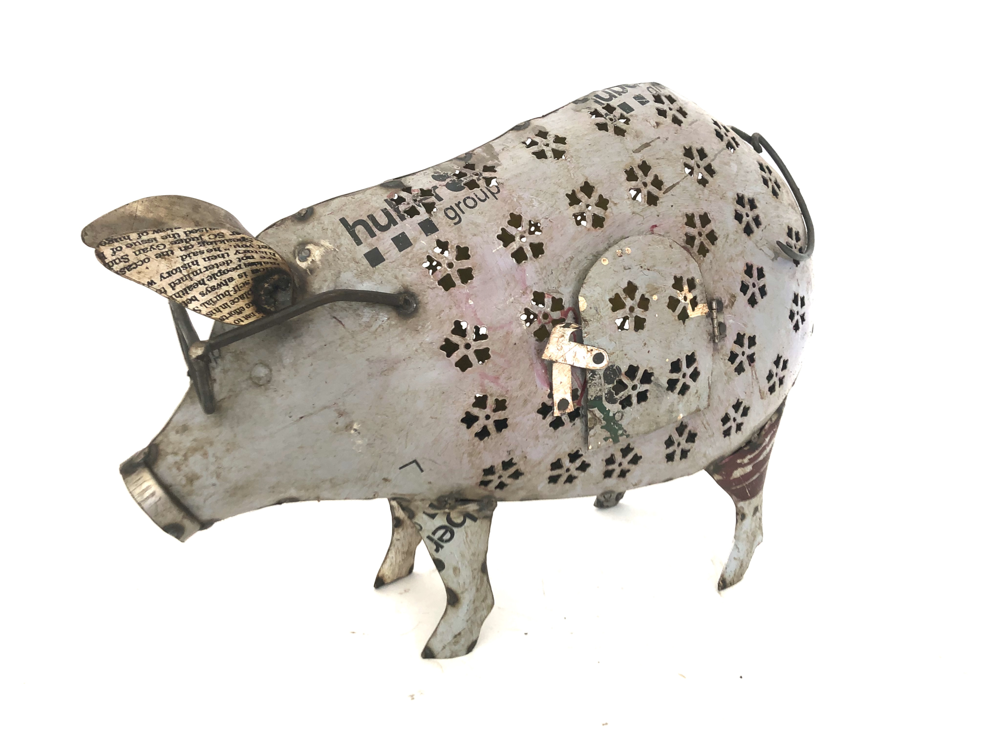 Iron pig w. glasses  (5347)