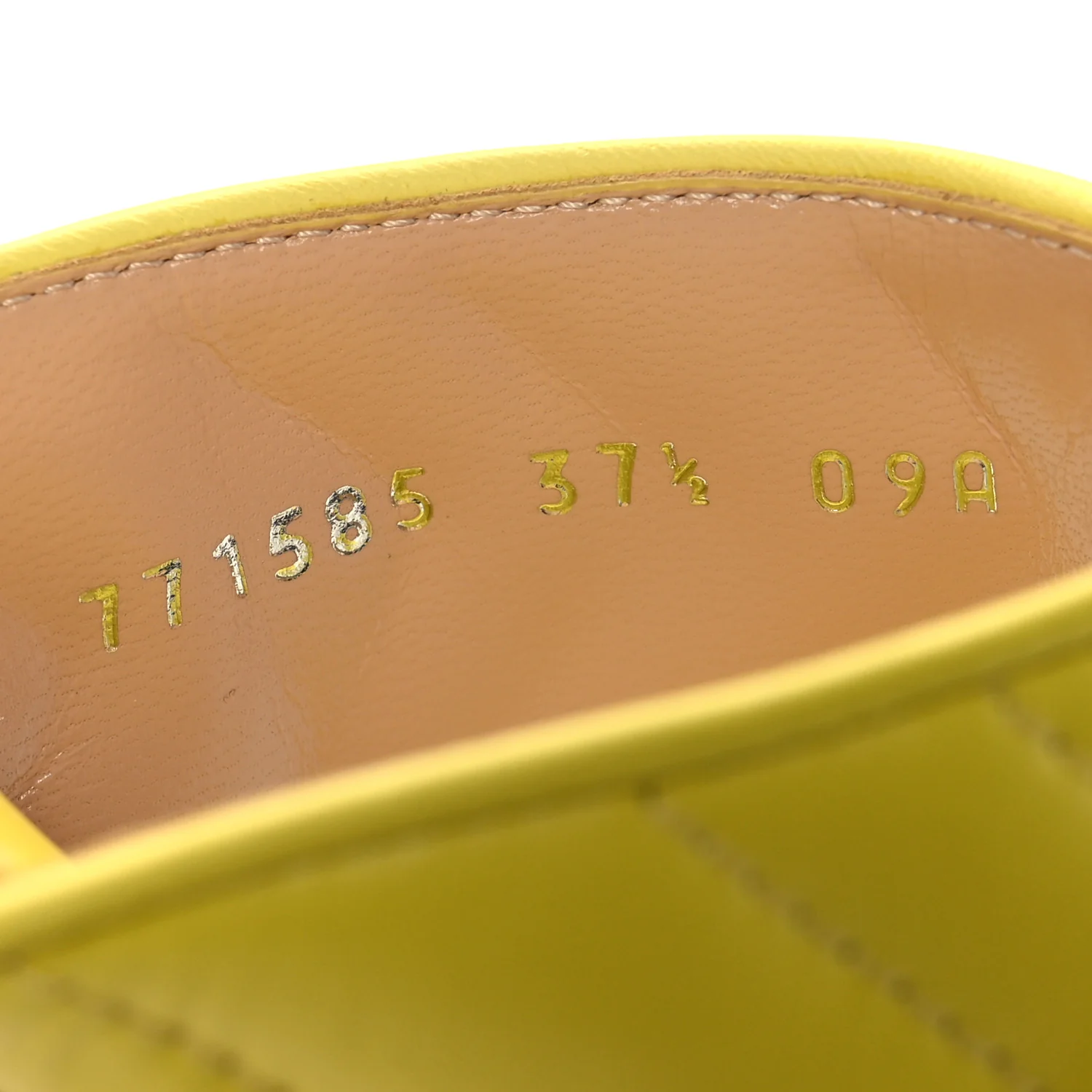 Nappa Charlotte Double G Marmont Thong Sandals 37.5 Acid Lime - Top Club