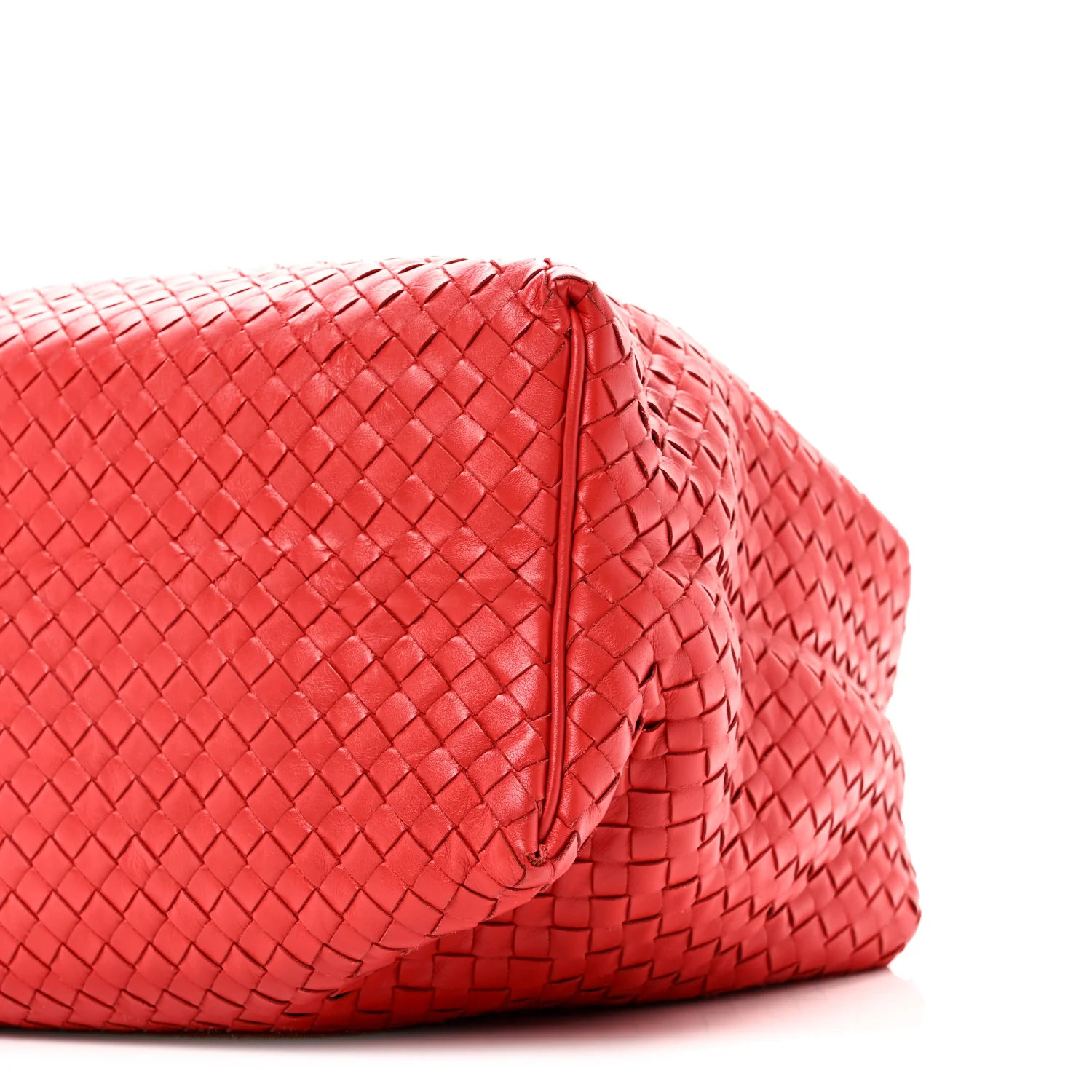 Nappa Intrecciato Large Hobo Red - Top Club