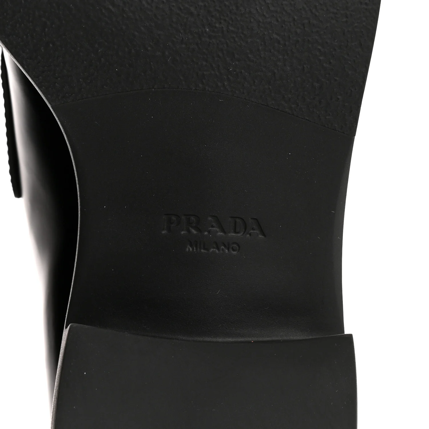 Spazzolato Metal Triangle Logo 50mm Loafers 40.5 Black - Top Club