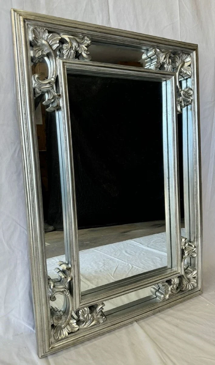 Baroque mirror silver H. 98 cm - Baroque style furniture