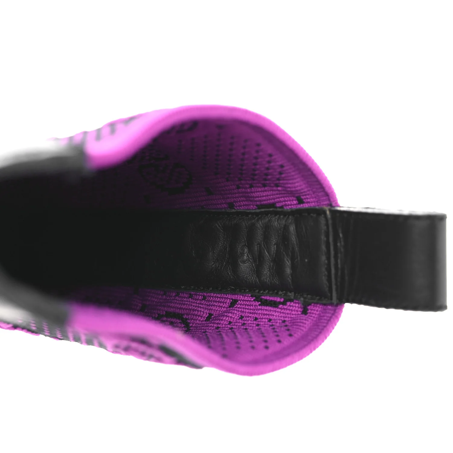 Quebec Calfskin Technical Jersey Knit GG Monogram Horsebit Ankle Boots 42 Black Fucsia - Top Club