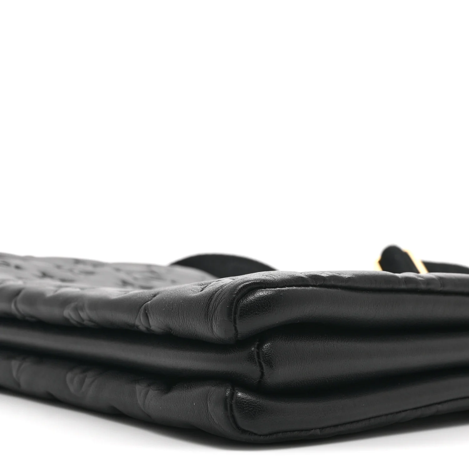 Lambskin Embossed Monogram Coussin PM Black - Top Club