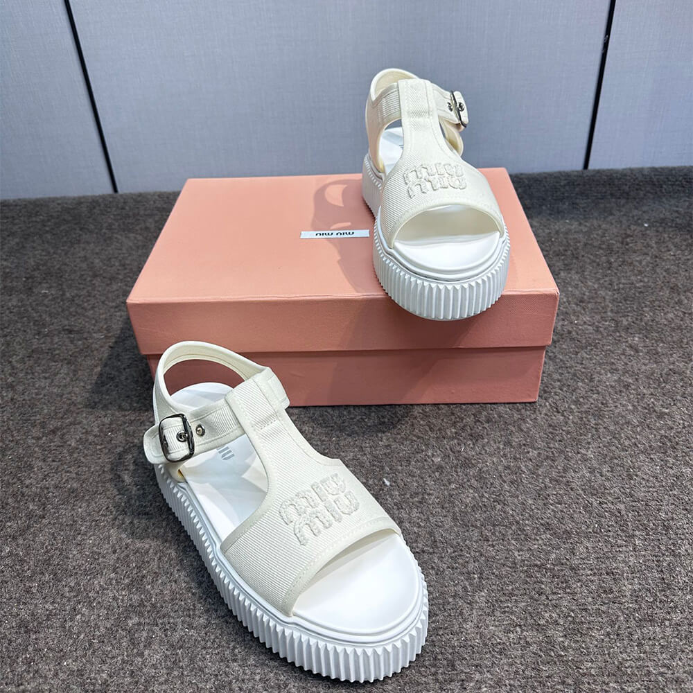 MiuMiu Denim flatform sandals - Top Club