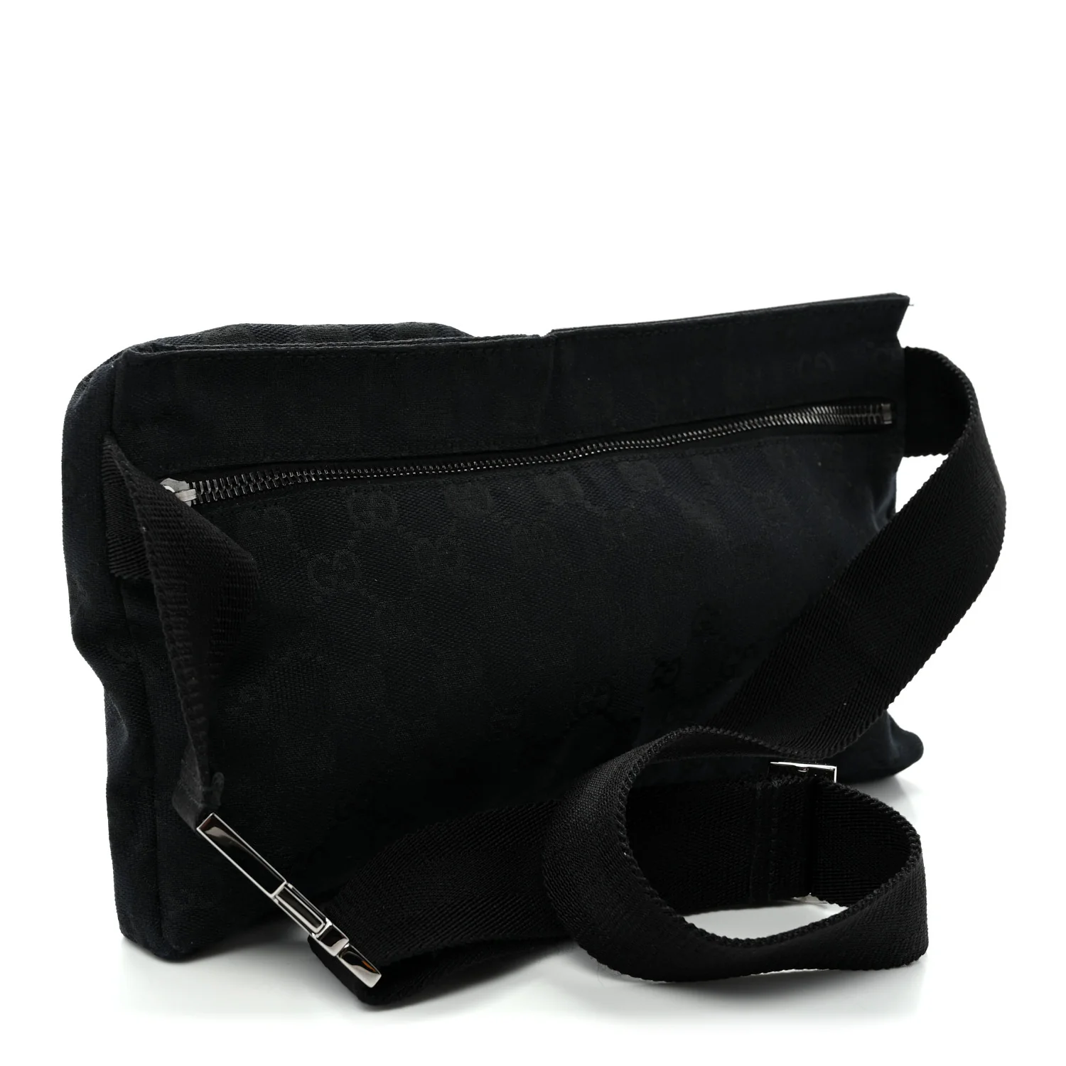 GG Monogram Double Pocket Belt Bag Black - Top Club