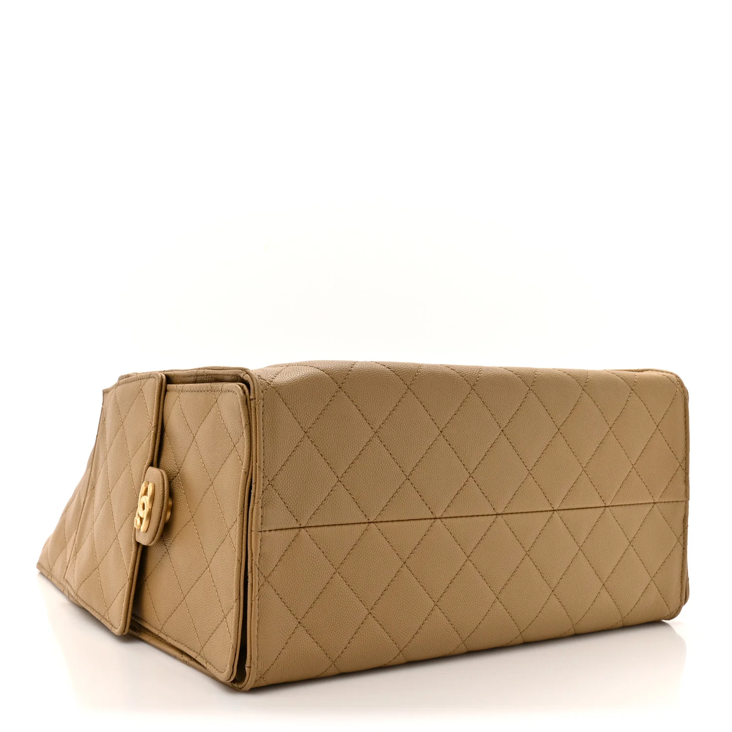 Caviar Quilted Medium Chanel 25 Handbag Dark Beige - Top Club