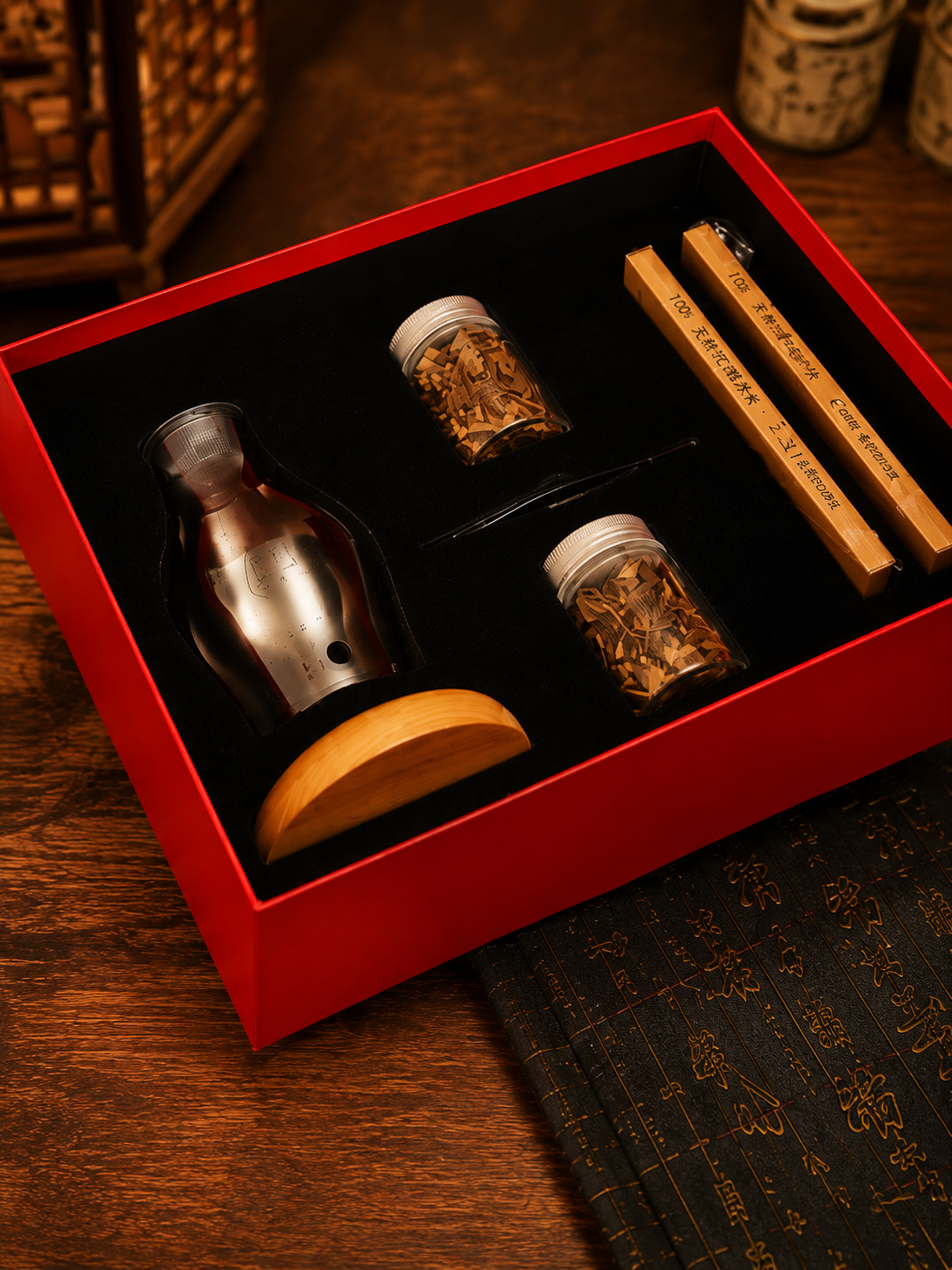 Premium Agarwood Incense Gift Set with Burner