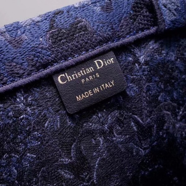D Book Tote Bag In Blue KaleiDscopic Canvas - Top Club