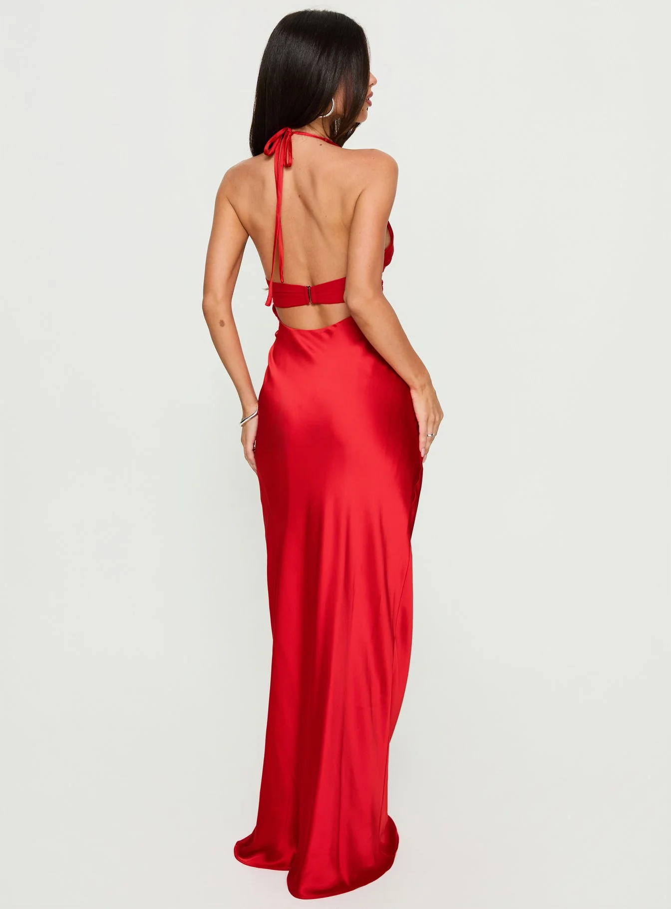 Odyssa Halter Maxi Dress Red